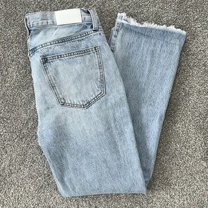 Pistola High Rise Light Wash Straight Ankle Jeans